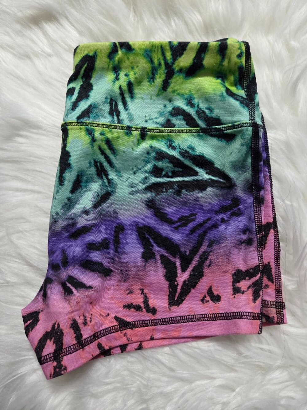 Material Girl Tie-Dye Bike Shorts